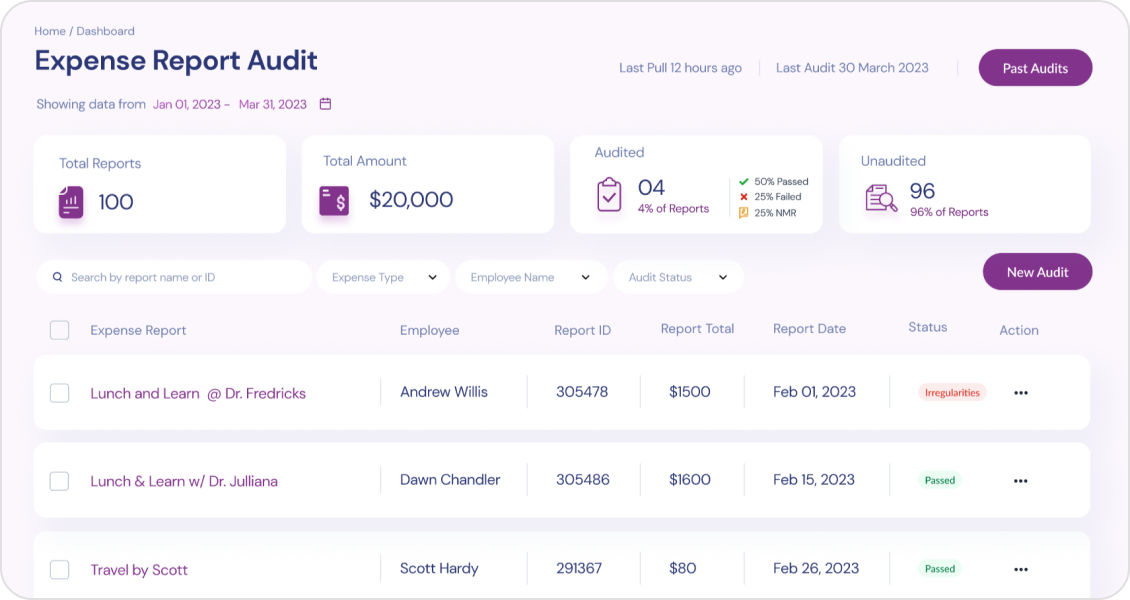 Expense Monitoring Reporting